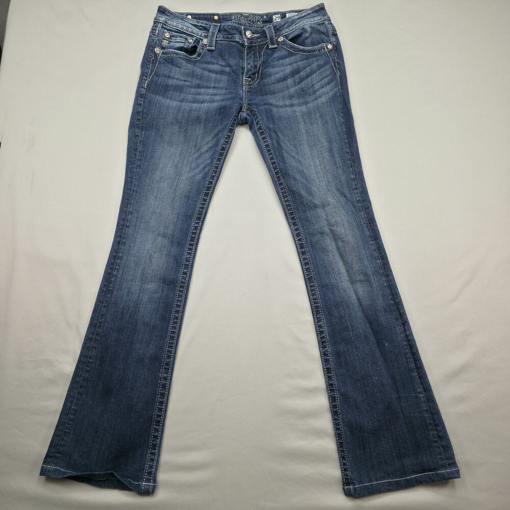 Miss Me Womens Jeans 29 Signature Boot Bootcut Embellished Rhinestone Western